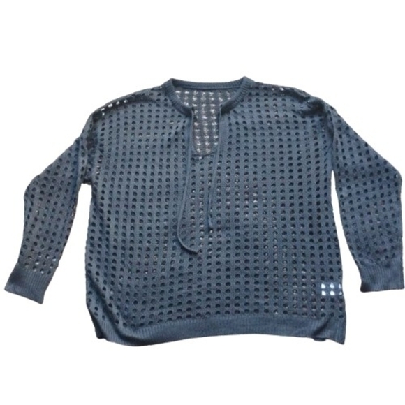 unbrand Sweaters - NEW Black Mesh Open‑Knit Layering Top XL — Minimalist, Breezy, Effortless Style